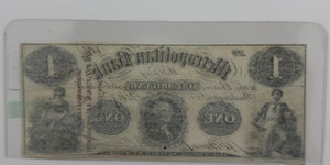 18?? $5 UNITED STATES CITY BANK OF NEW HAVEN, CONNETICUT BANK NOTE