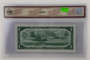 1954 $1 BANK OF CANADA; BC-37a, BEATTIE-COYNE, MODIFIED PORTRAIT