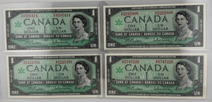 [COMPLETE UNCIRCULATED] 1967 CANADIAN DOLLAR BANK NOTE BUNDLE (BC-45A TO BC-45B-I PREFIX M/P)