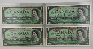 [COMPLETE UNCIRCULATED] 1967 CANADIAN DOLLAR BANK NOTE BUNDLE (BC-45A TO BC-45B-I PREFIX M/P)