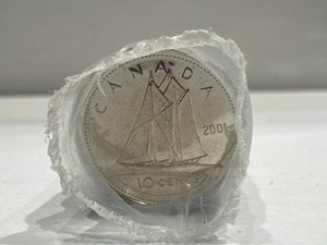 2001 "P" 10-CENT COIN WRAP ROLL
