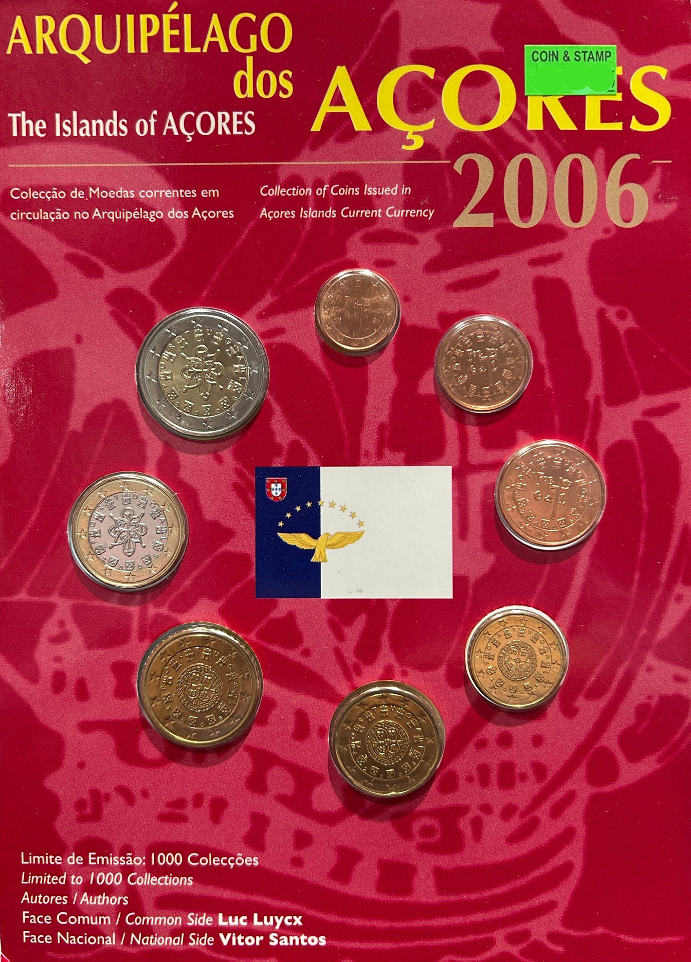 2006 THE ISLANDS OF ACORES 8-COIN SET