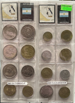 VARIOUS YEARS ARGENTINA CIRCULATED COIN SET