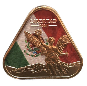 2024 1oz LIBERTAD MEXICAN FLAG TRIANGLE COPPER COIN