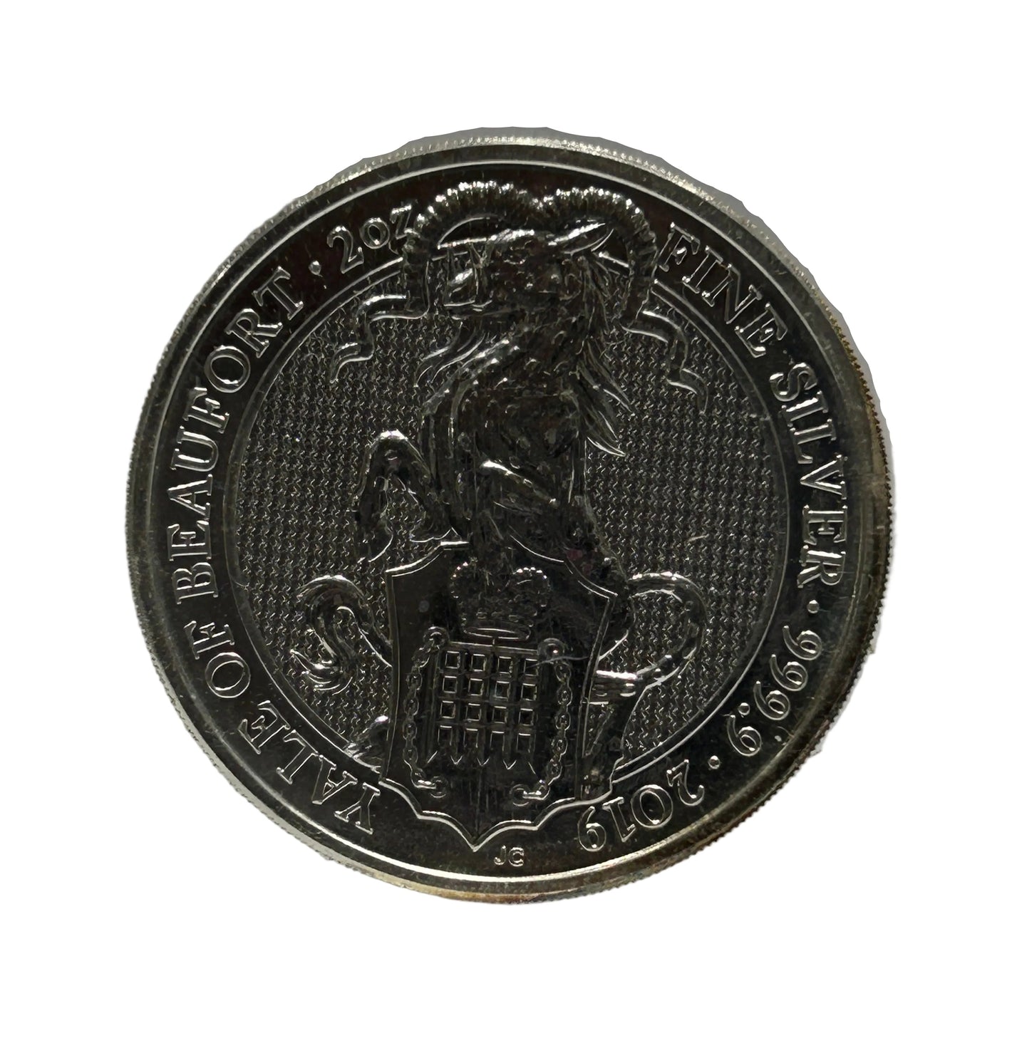 E-TRANSFER ONLY - 2019 2oz YALE OF BEAUFORT FINE SILVER BULLION COIN
