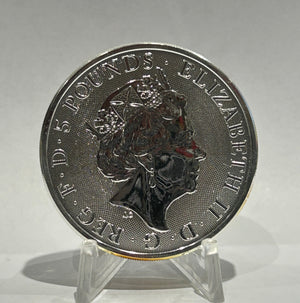 E-TRANSFER ONLY - 2020 2oz WHITE LION OF MORTIMER FINE SILVER BULLION COIN