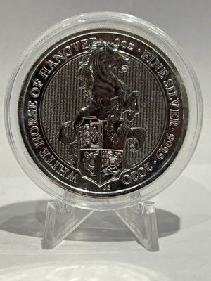 E-TRANSFER ONLY - 2020 2oz WHITE HORSE OF HANOVER FINE SILVER BULLION COIN