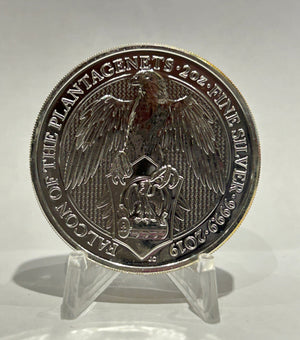 E-TRANSFER ONLY - 2019 2oz FALCON OF THE PLANTAGENETS FINE SILVER BULLION COIN