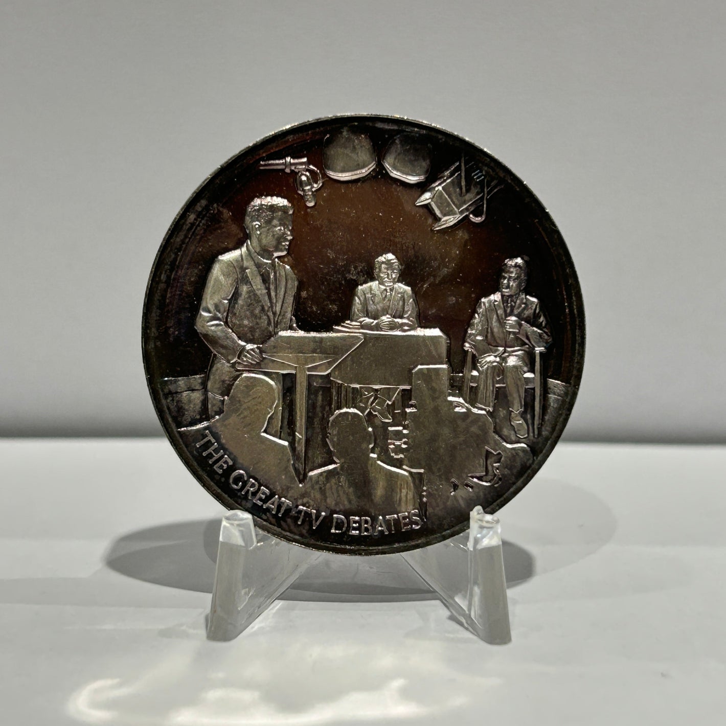 E-TRANSFER ONLY - 1971 1oz LIFE AND LEGACY OF JOHN F. KENNEDY MEDAL: THE GREAT TV DEBATES FINE SILVER