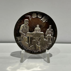 E-TRANSFER ONLY - 1971 1oz LIFE AND LEGACY OF JOHN F. KENNEDY MEDAL: THE GREAT TV DEBATES FINE SILVER