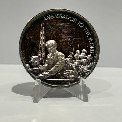 E-TRANSFER ONLY - 1971 1oz LIFE AND LEGACY OF JOHN F. KENNEDY MEDAL: AMBASSADOR OF THE WORLD FINE SILVER