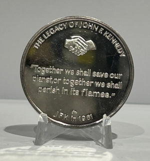 E-TRANSFER ONLY - 1971 1oz LIFE AND LEGACY OF JOHN F. KENNEDY MEDAL: WITH KHRUSCHCHEV IN VIENNA FINE SILVER