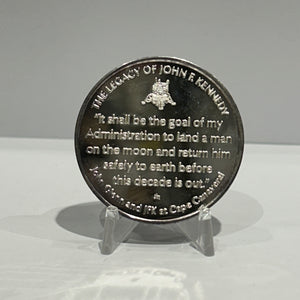 E-TRANSFER ONLY - 1971 1oz LIFE AND LEGACY OF JOHN F. KENNEDY MEDAL: A GIANT STEP INTO SPACE FINE SILVER