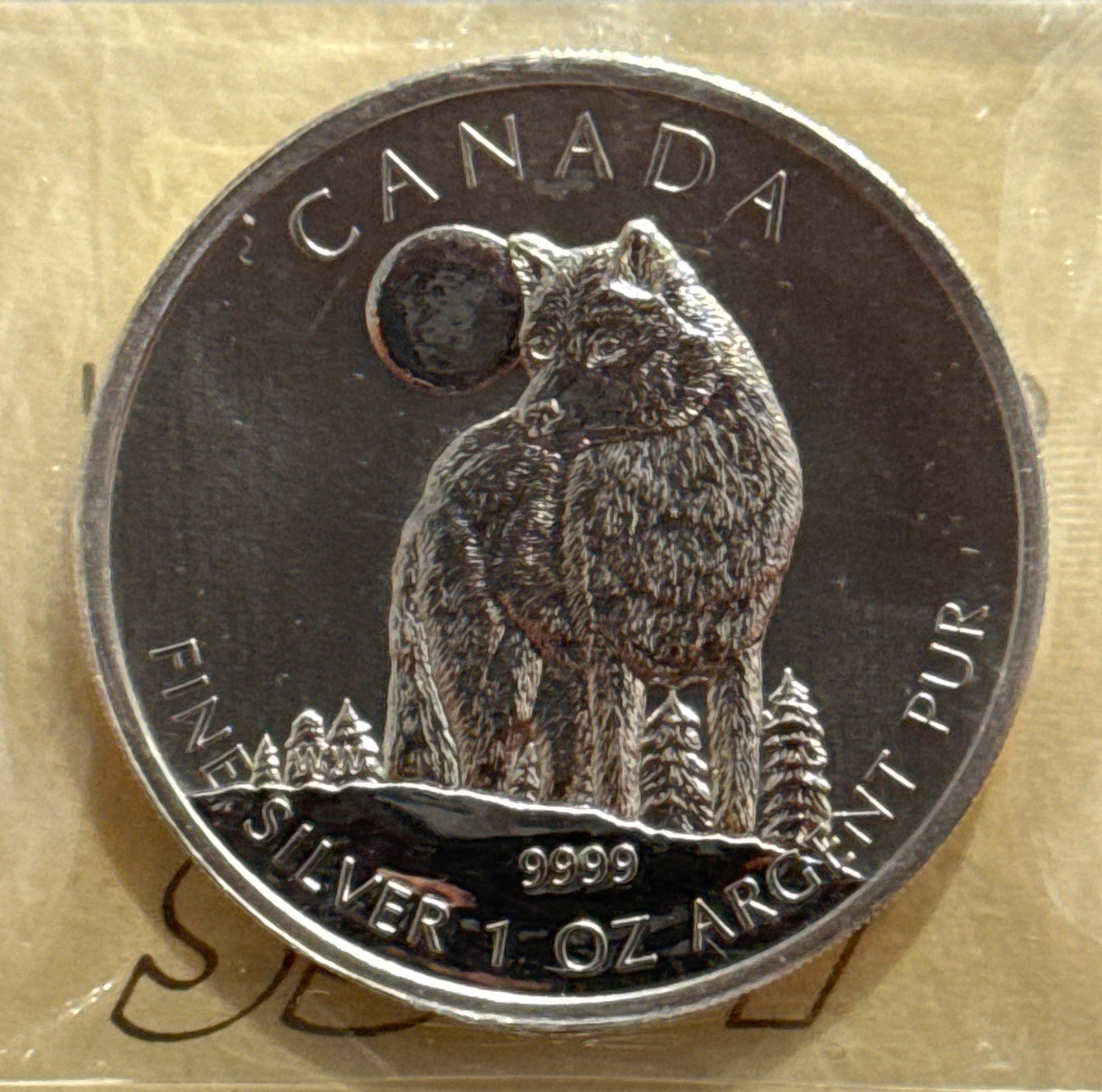 E-TRANSFER ONLY - 1oz. 2011 CANADIAN TIMBER WOLF SILVER COIN - MS-65