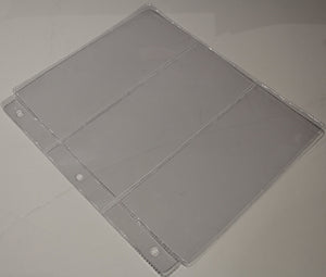 COIN & CURRENCY BINDER PAGE - 3 POCKETS