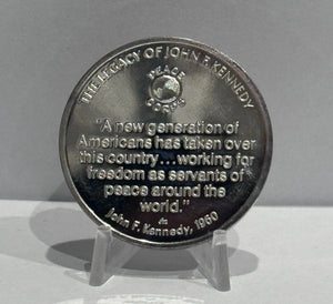 E-TRANSFER ONLY - 1971 1oz LIFE AND LEGACY OF JOHN F. KENNEDY MEDAL: THE BIRTH OF THE PEACE CORP FINE SILVER