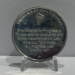 E-TRANSFER ONLY - 1971 1oz LIFE AND LEGACY OF JOHN F. KENNEDY MEDAL: A PLEDGE TO THE HEMISPHERE FINE SILVER