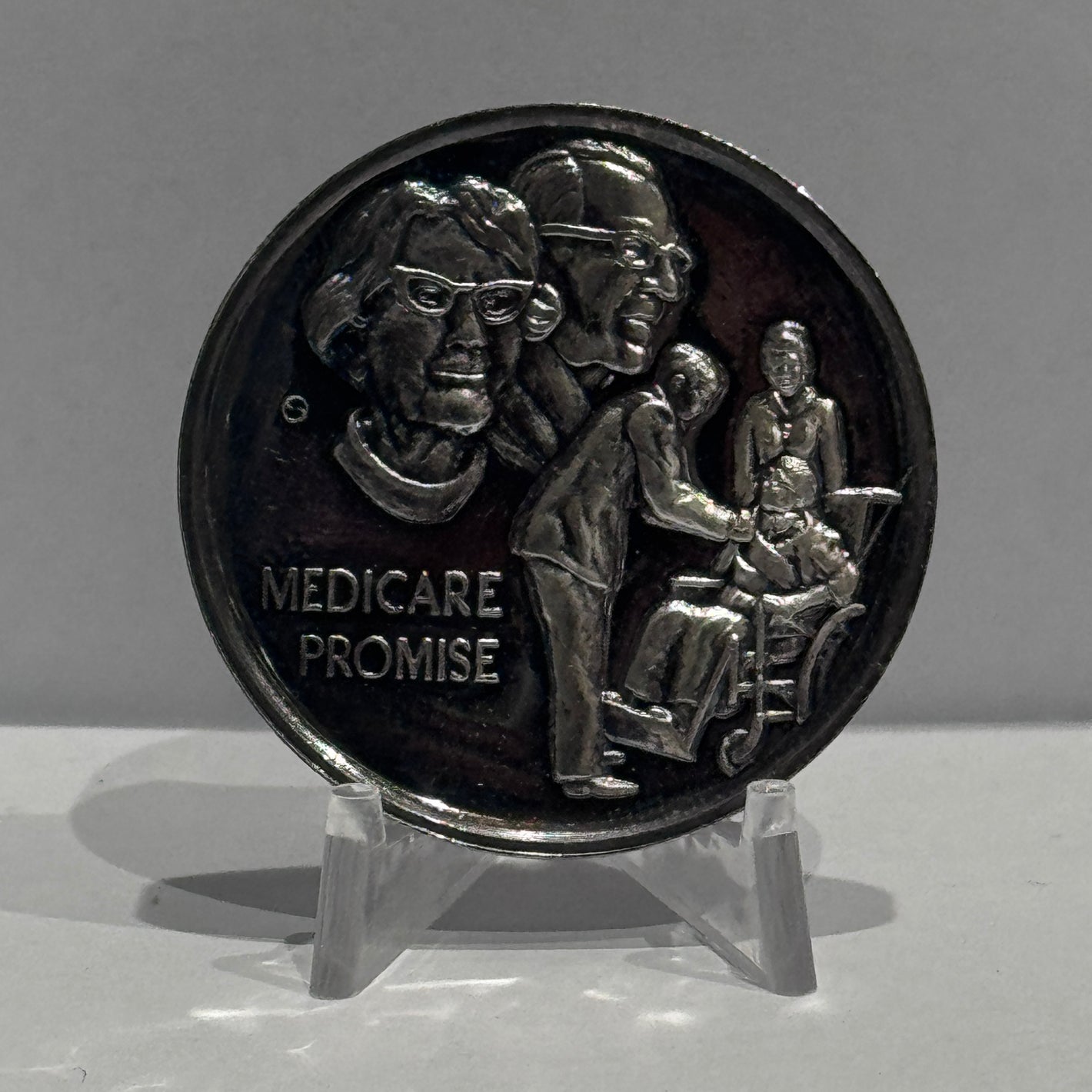 E-TRANSFER ONLY - 1971 1oz LIFE AND LEGACY OF JOHN F. KENNEDY MEDAL: MEDICARE PROMISE FINE SILVER