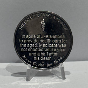 E-TRANSFER ONLY - 1971 1oz LIFE AND LEGACY OF JOHN F. KENNEDY MEDAL: MEDICARE PROMISE FINE SILVER