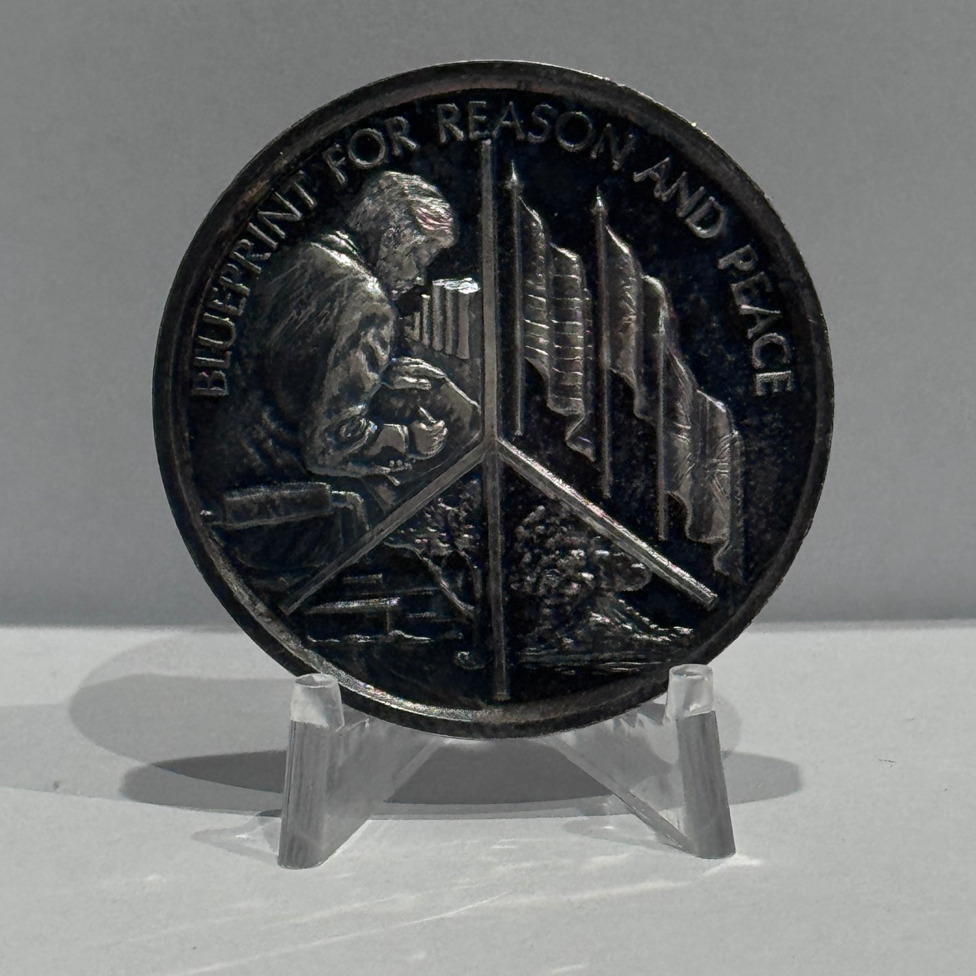 E-TRANSFER ONLY - 1971 1oz LIFE AND LEGACY OF JOHN F. KENNEDY MEDAL: BLUEPRINT FOR REASON AND PEACE FINE SILVER
