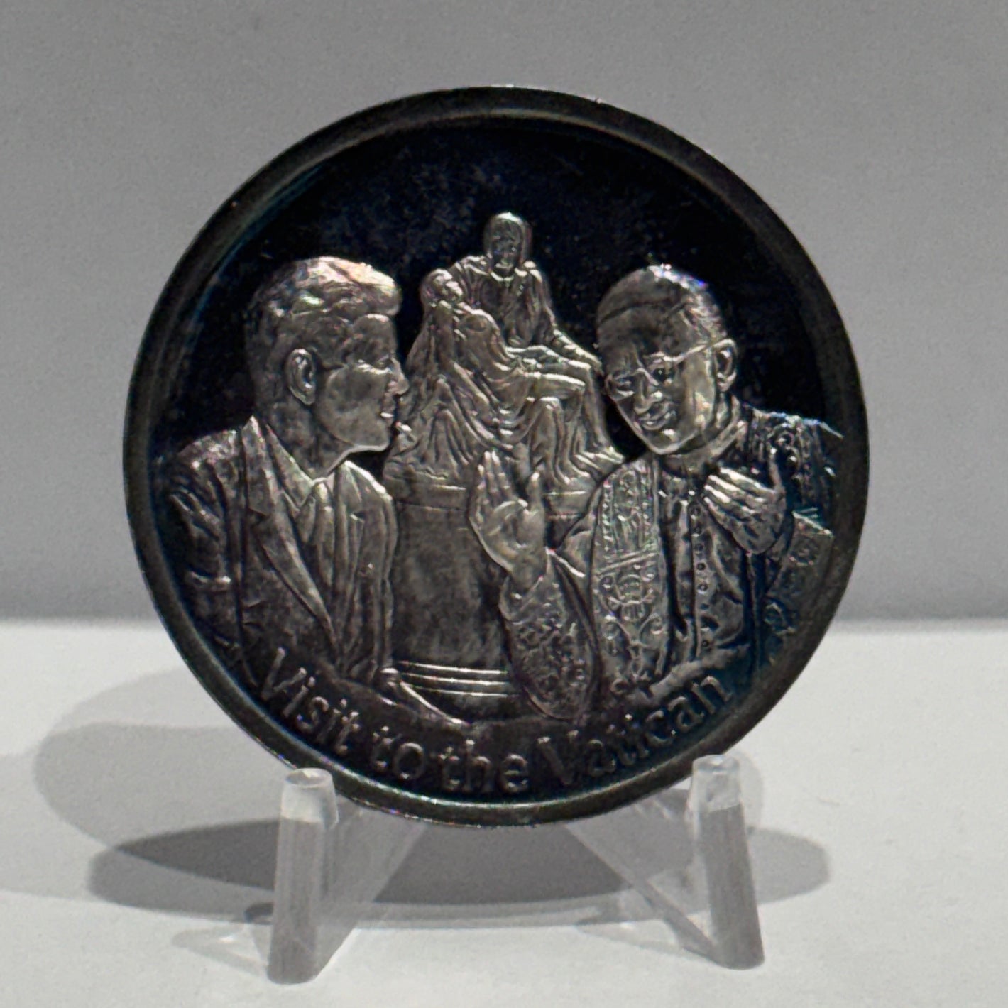 E-TRANSFER ONLY - 1971 1oz LIFE AND LEGACY OF JOHN F. KENNEDY MEDAL: VISIT TO THE VATICAN FINE SILVER