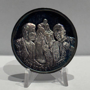E-TRANSFER ONLY - 1971 1oz LIFE AND LEGACY OF JOHN F. KENNEDY MEDAL: VISIT TO THE VATICAN FINE SILVER