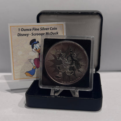 2018 1oz $2 DISNEY - SCROOGE MCDUCK FINE SILVER COIN