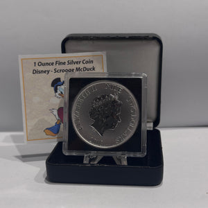 2018 1oz $2 DISNEY - SCROOGE MCDUCK FINE SILVER COIN