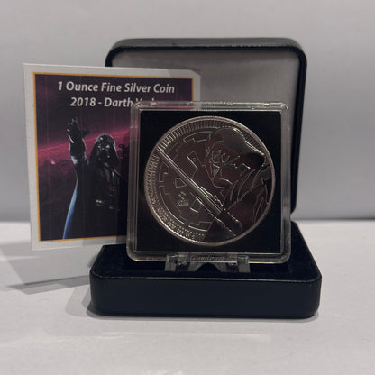 2018 1oz $2 - DARTH VADER FINE SILVER COIN