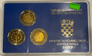 CROATIA UNCIRCULATED COIN SET; REPUBLIKA HRVATSKA