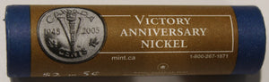 2005 VICTORY ANNIVERSARY NICKEL 5-CENT SPECIAL WRAP ROLL