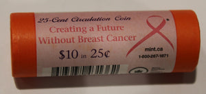 2006 BREAST CANCER 25-CENT SPECIAL WRAP ROLL