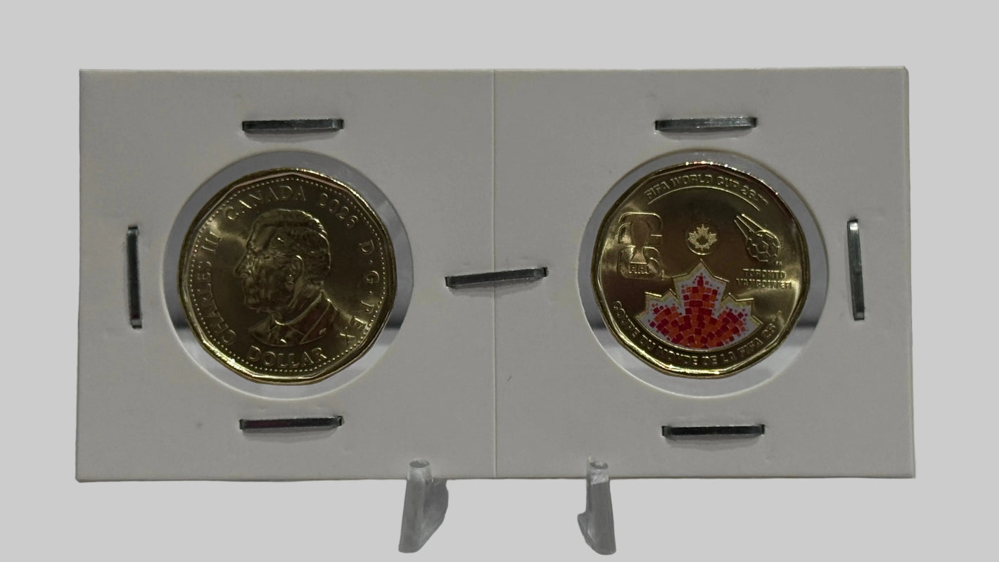 2026 FIFA WORLD CUP 2X2 COLOURED LOONIE (2 PACK)