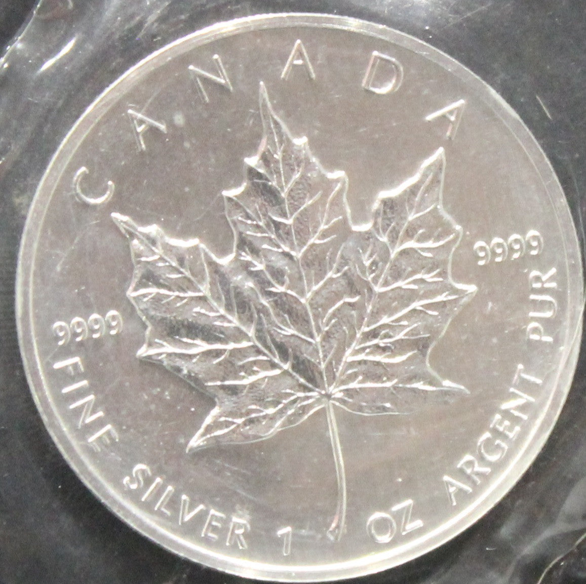 E-TRANSFER ONLY - 1oz. 1991 CANADIAN SILVER MAPLE LEAF COIN