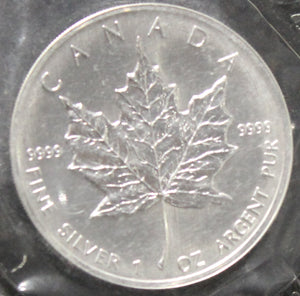 E-TRANSFER ONLY - 1oz. 1995 CANADIAN SILVER MAPLE LEAF COIN