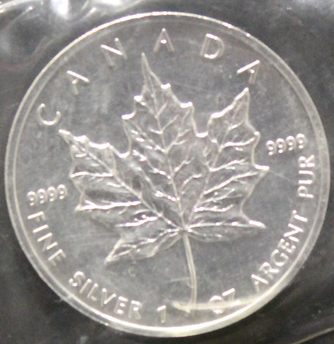 E-TRANSFER ONLY - 1oz. 1996 CANADIAN SILVER MAPLE LEAF COIN
