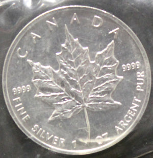 E-TRANSFER ONLY - 1oz. 1996 CANADIAN SILVER MAPLE LEAF COIN