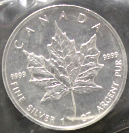 E-TRANSFER ONLY - 1oz. 1996 CANADIAN SILVER MAPLE LEAF COIN