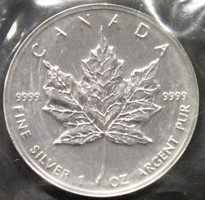 E-TRANSFER ONLY - 1oz. 1997 CANADIAN SILVER MAPLE LEAF COIN