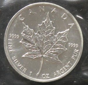 E-TRANSFER ONLY - 1oz. 2002 CANADIAN SILVER MAPLE LEAF COIN