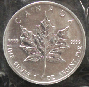 E-TRANSFER ONLY - 1oz 2005 CANADIAN SILVER MAPLE LEAF COIN