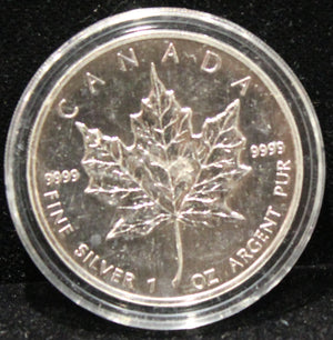 E-TRANSFER ONLY - 1oz. 1990 CANADIAN SILVER MAPLE LEAF COIN