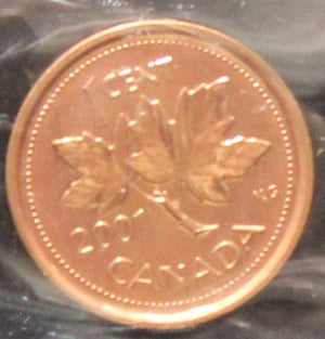 2001 CANADIAN 1-CENT ICCS MS-66 (RED)