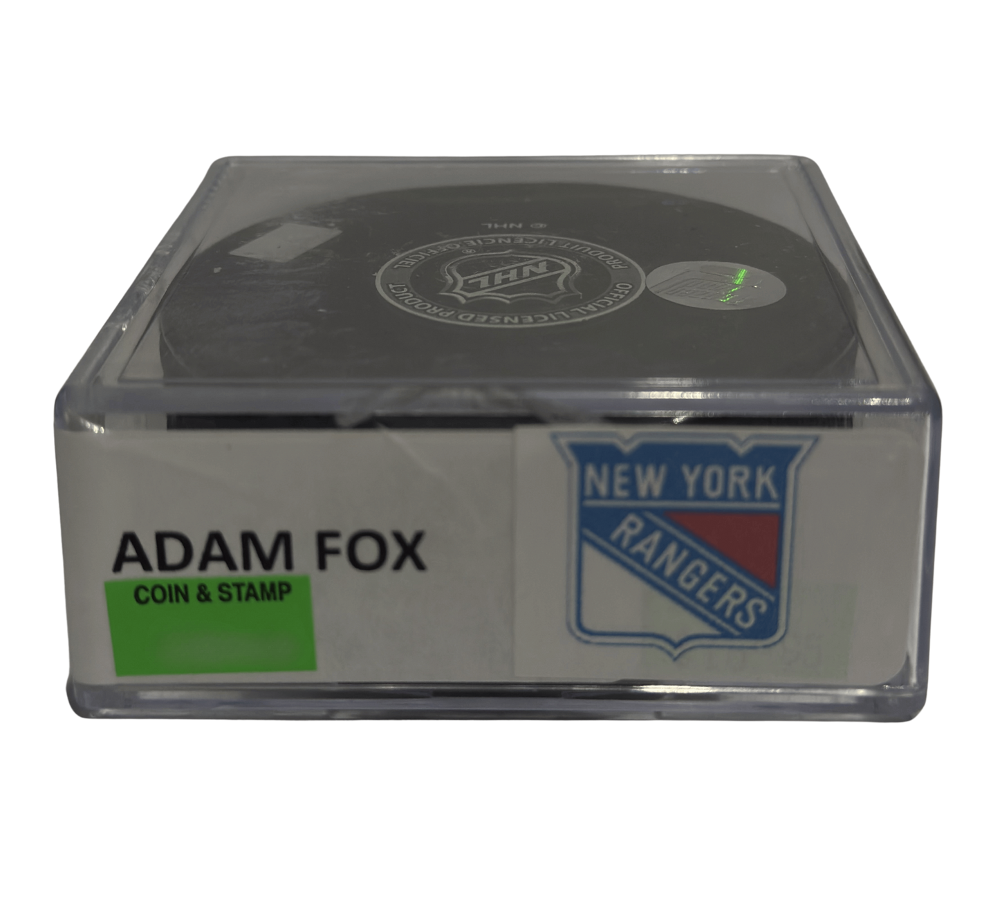 NEW YORK RANGER - ADAM FOX AUTO PUCK