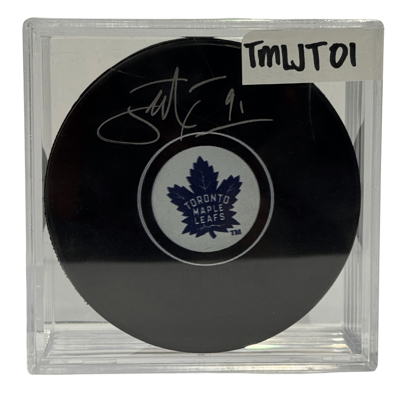 TORONTO MAPLE LEAFS - JOHN TAVARES AUTO PUCK