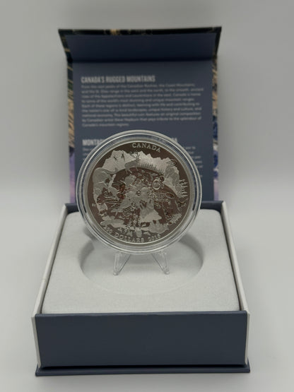 [AUCTION ONLY] 2015 2oz $200 RUGGED MOUNTAINS FINE SILVER COIN
