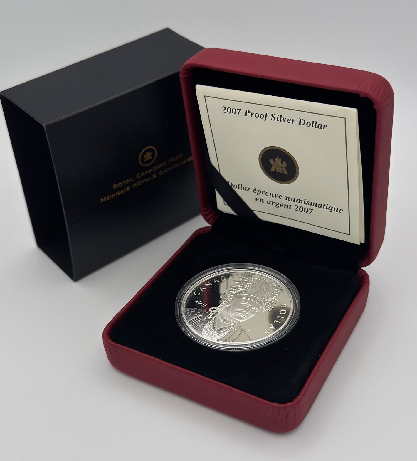[AUCTION ONLY] 2007 PROOF COMMEMORATIVE SILVER DOLLAR - JOSEPH BRANT (THAYENDANEGEA)