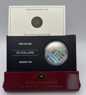 [AUCTION ONLY] 2006 1oz ARCHITECTURAL TREASURES $20 PURE SILVER PENGROWTH SADDLEDOME