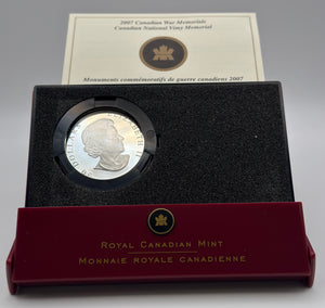 [AUCTION ONLY] 2007 1oz $30 STERLING SILVER VIMY RIDGE COIN