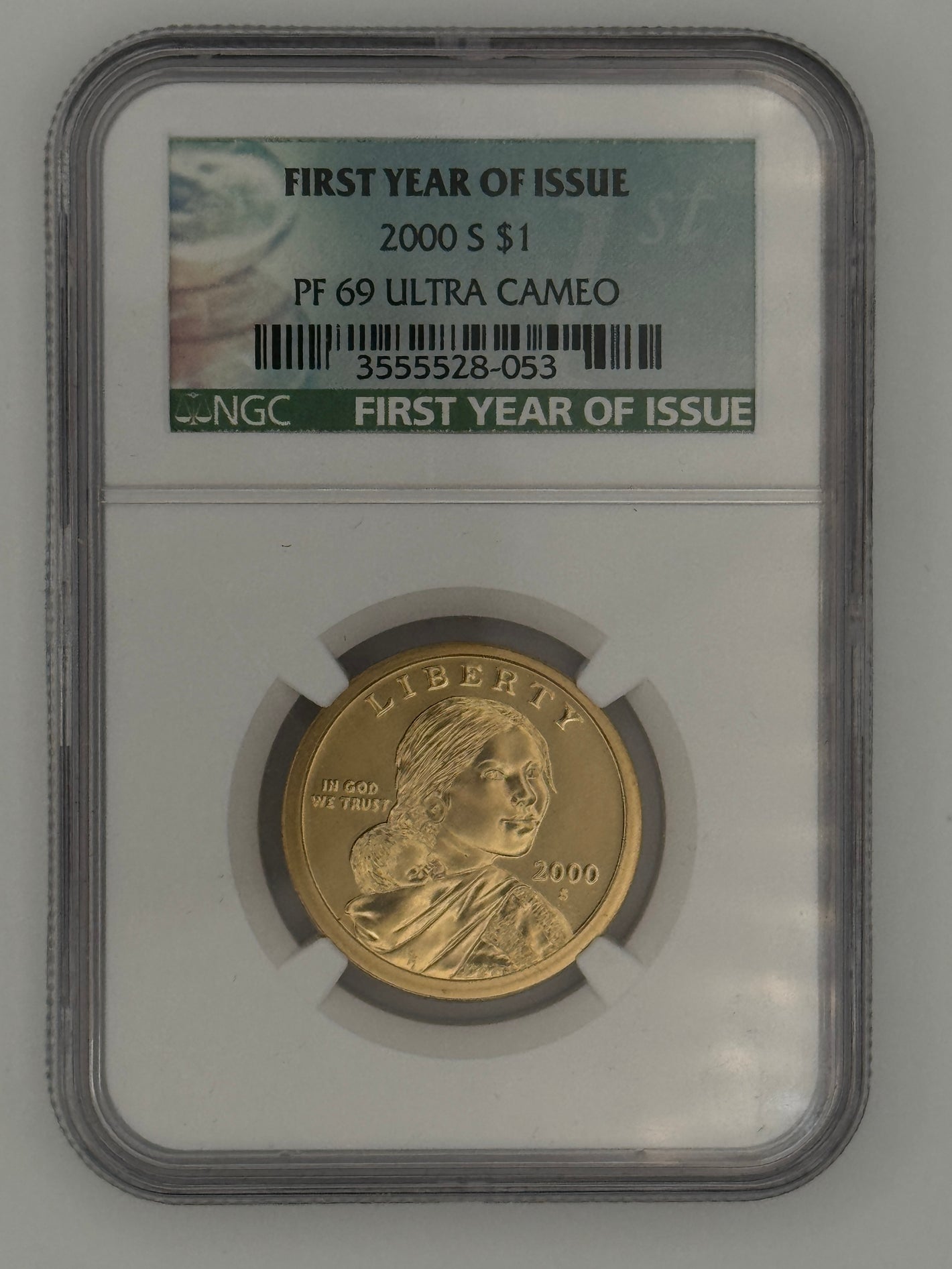 [AUCTION ONLY] 2000 $1 FIRST YEAR OF ISSUE: PF 69 ULTRA CAMEO